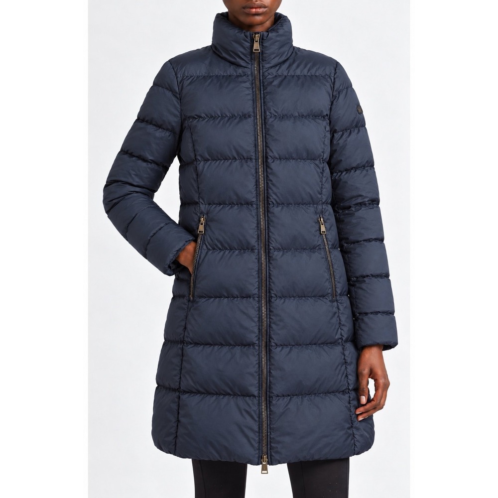 Lauren Ralph Lauren Black Label Navy Down Puffer Coat RLL Metal Logo Size S $490